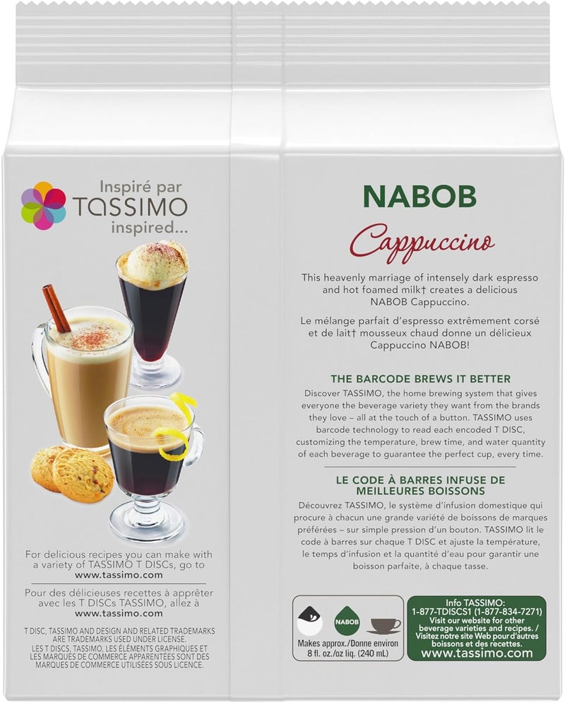 NABOB Tassimo Cappuccino Coffee T-Discs - 8 Count - Image 4